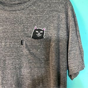 XL Men’s Gray RipNDipCat Pocket Graphic Tee